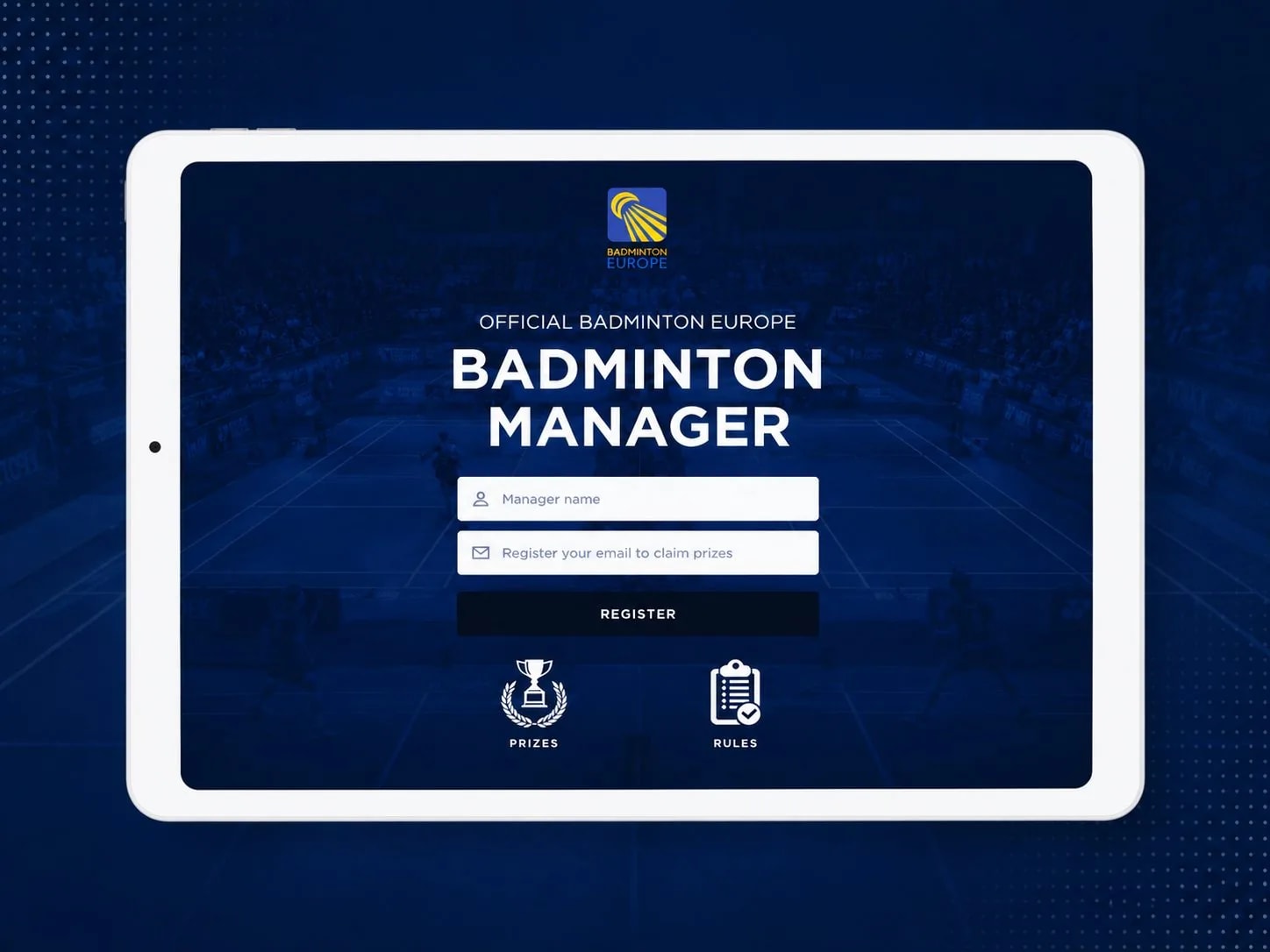 Badminton Europe Manager žaidimo ekranai: komandos sudarymas, žaidėjų birža ir reitingai